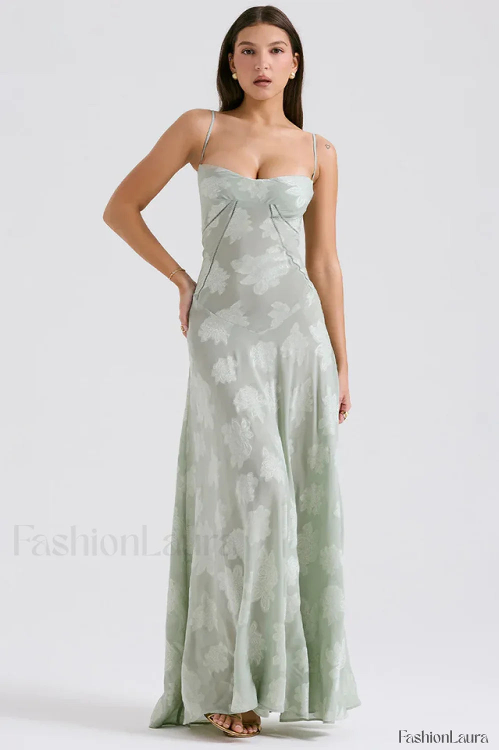 Serena Vintage Black Charming Printed Maxi Dress