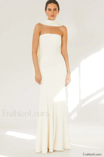Sexy Strapless Mermaid Maxi Dress