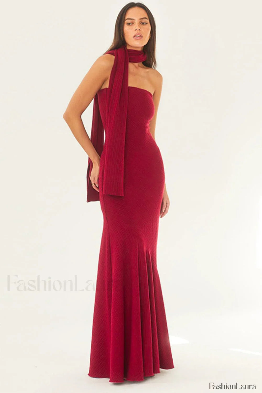 Sexy Strapless Mermaid Maxi Dress