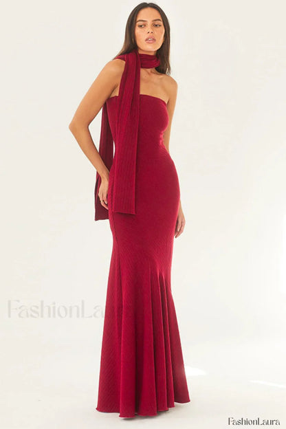 Sexy Strapless Mermaid Maxi Dress