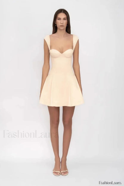 Sexy Tube Top Drawstring Waist A-Line Mesh Mini Dress