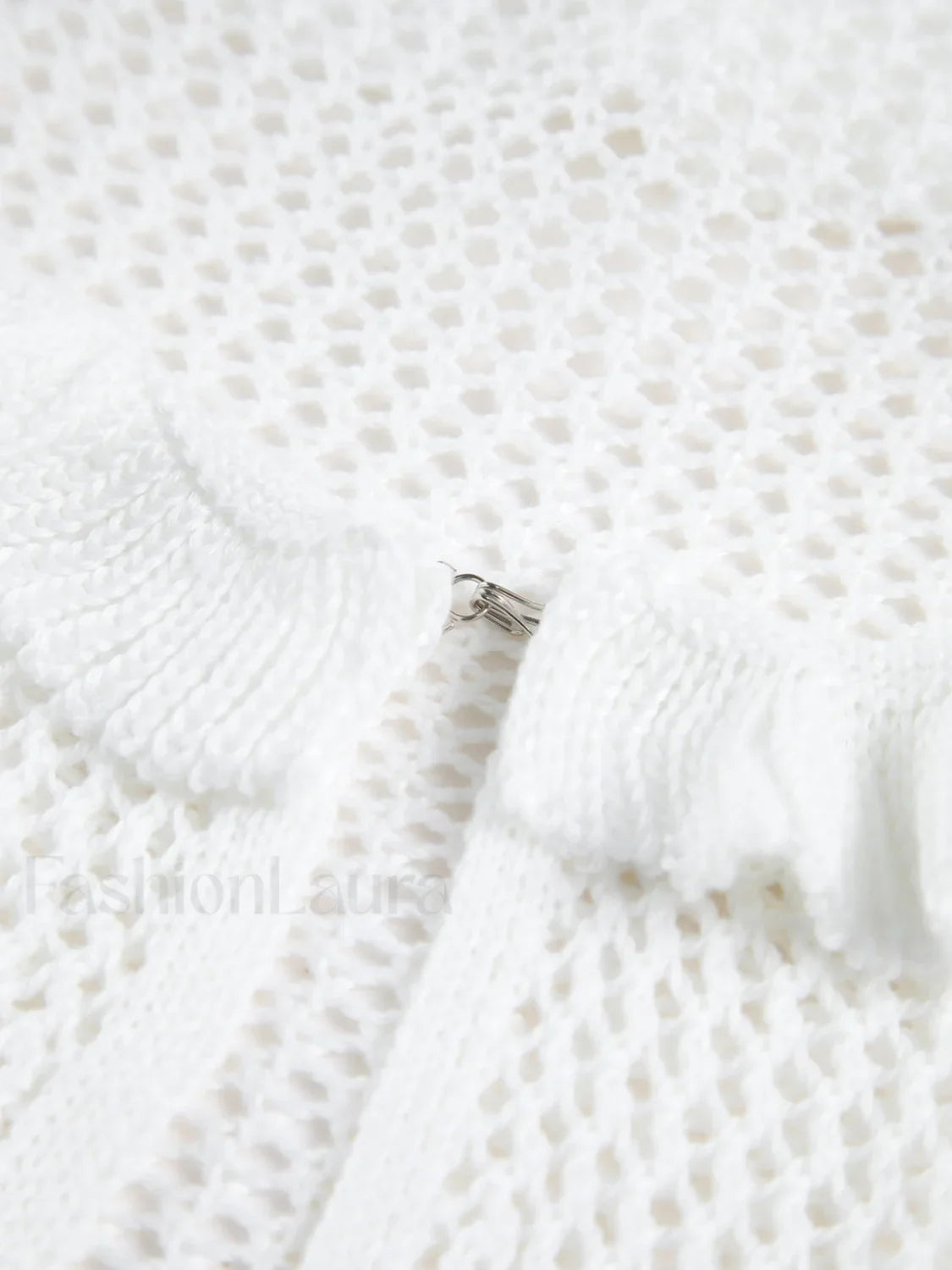 Sheer Crochet Eyelet Fly Away Cardigan