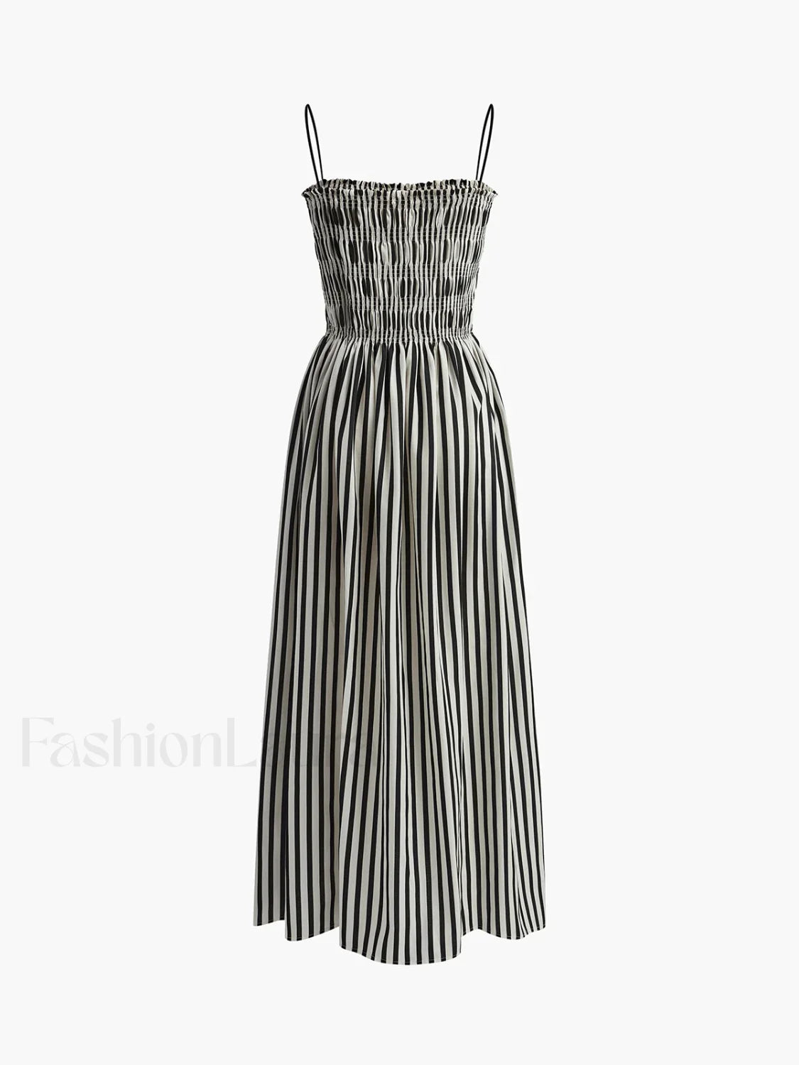 Sleeveless Pinstripe Long Dress