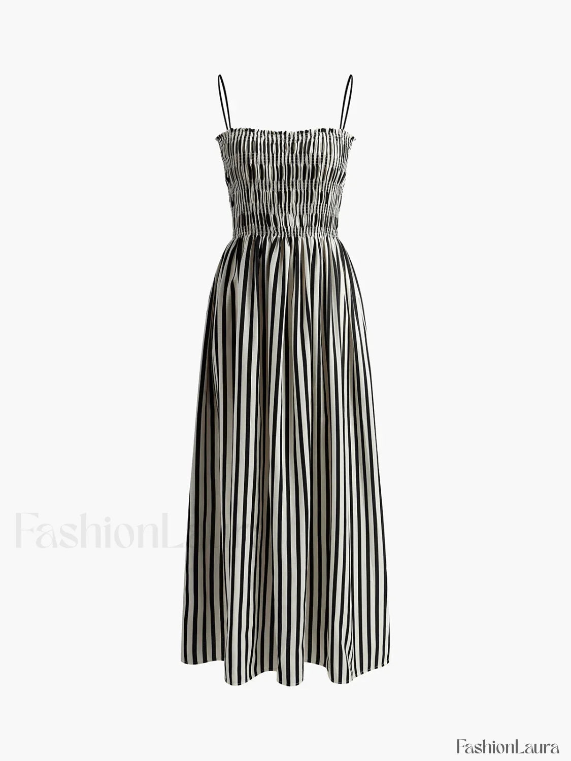 Sleeveless Pinstripe Long Dress
