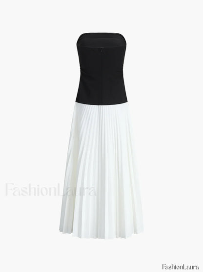 Sleeveless Pleated Long Dress