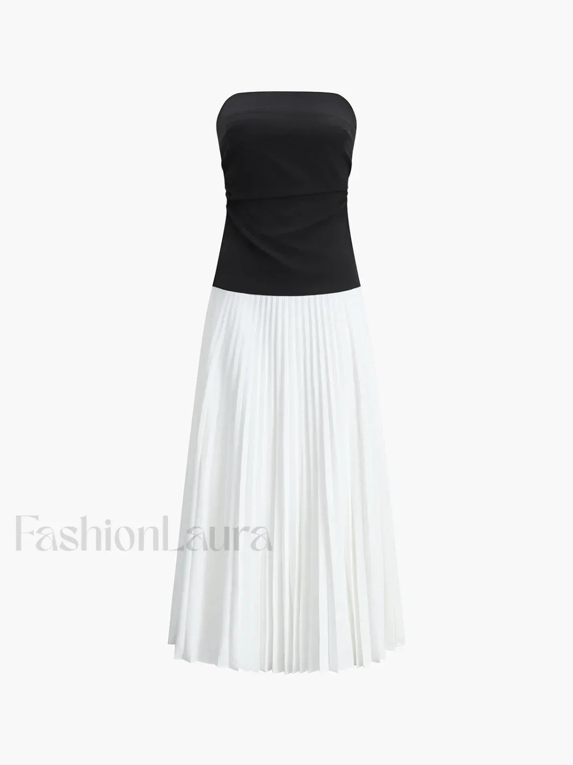 Sleeveless Pleated Long Dress