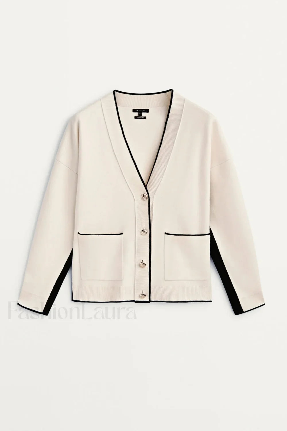 Slim Fit Patchwork Knit Cardigan