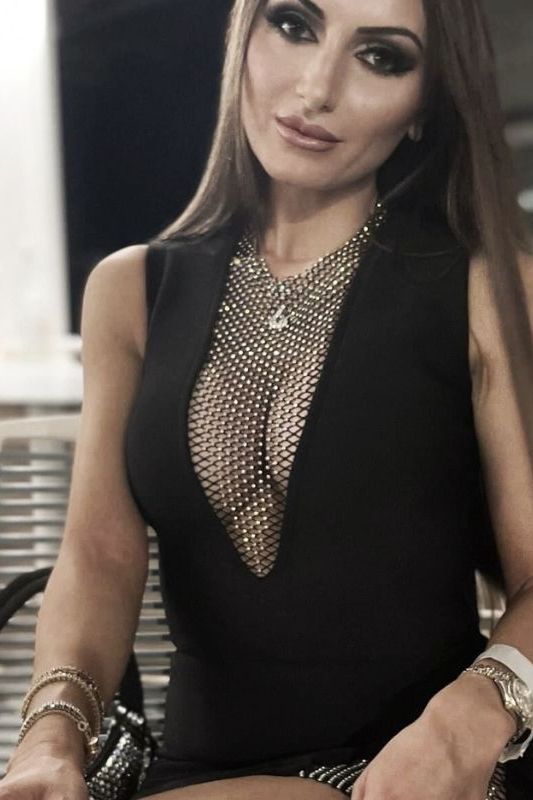 Classic Black Rhinestone Mesh Deep V-Neck Sleeveless Bodycon Mini Dress