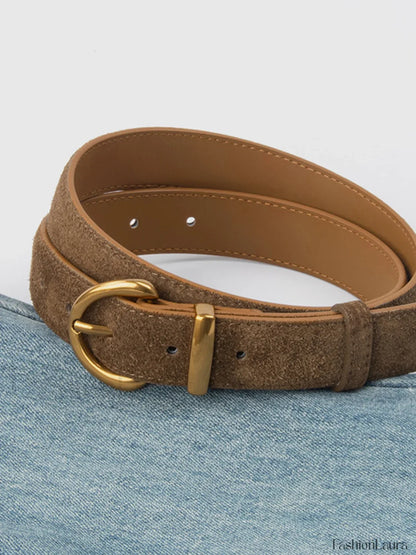 Soft-Buckle Leather Belt