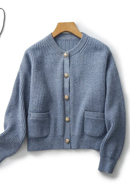 Soft Knit Tweed Style Cardigan