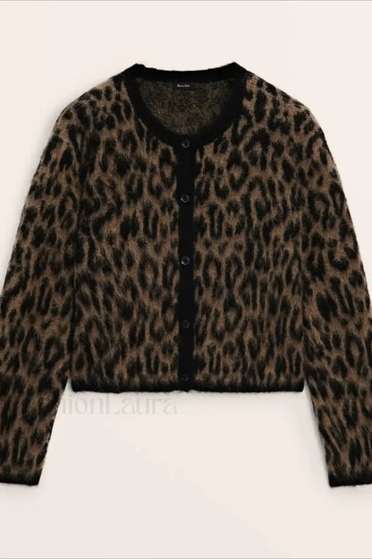 Soft Waxy Round Neck Cardigan