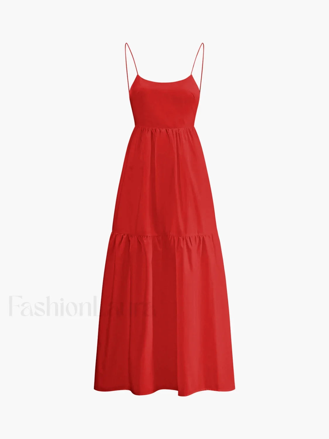 Solid Backless Long Dress