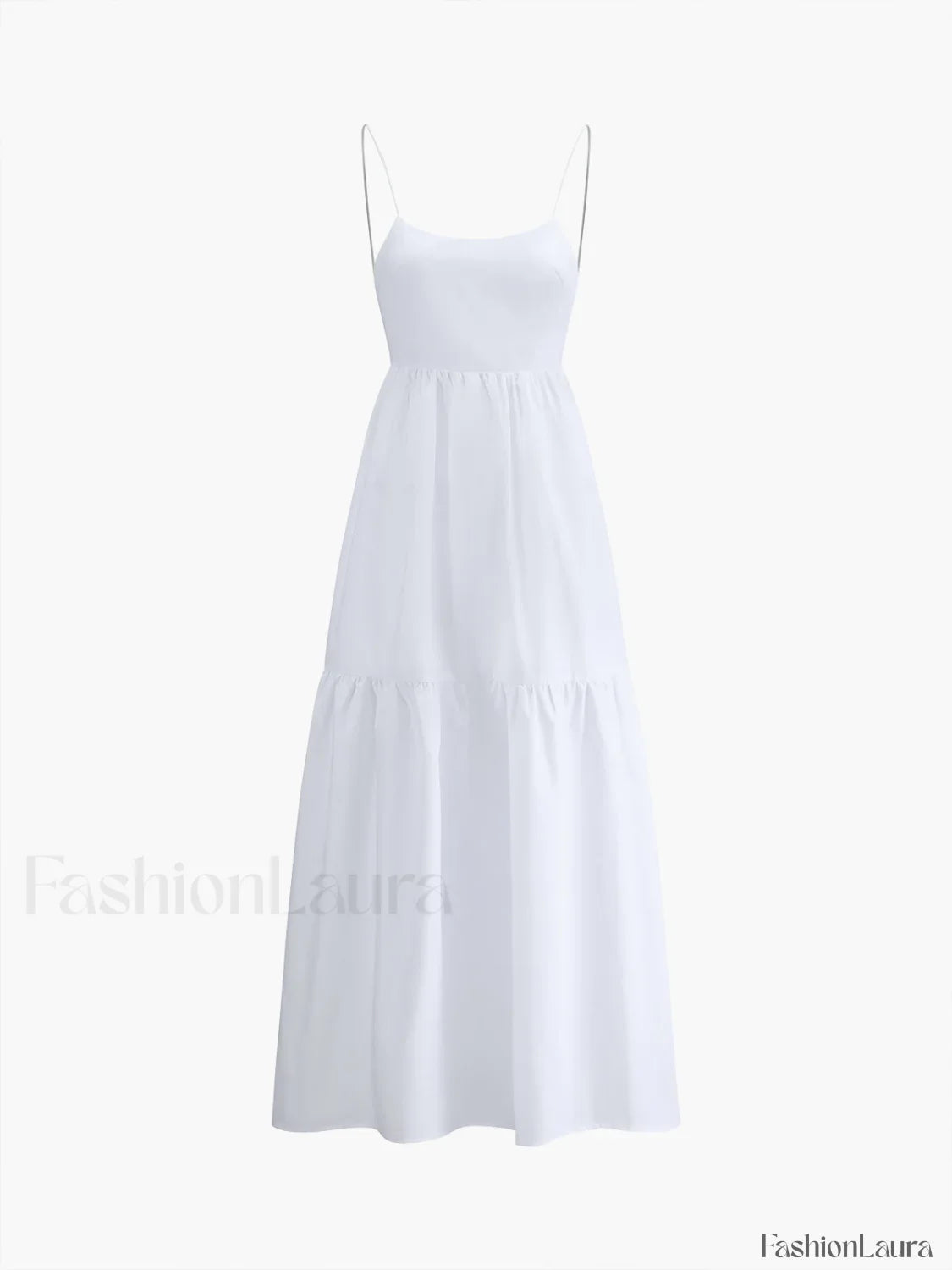 Solid Backless Long Dress