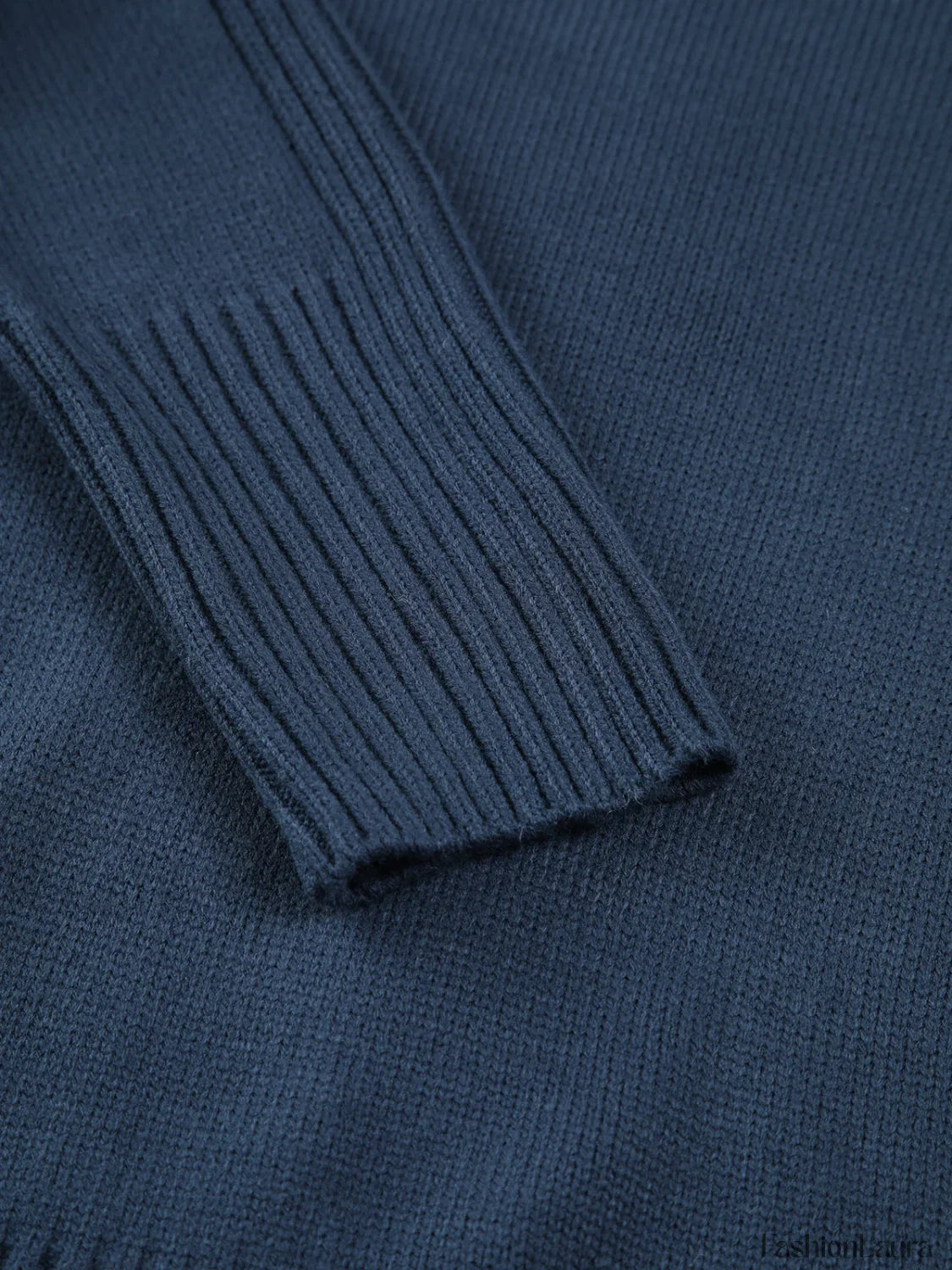 Solid High Neck Knit Sweater