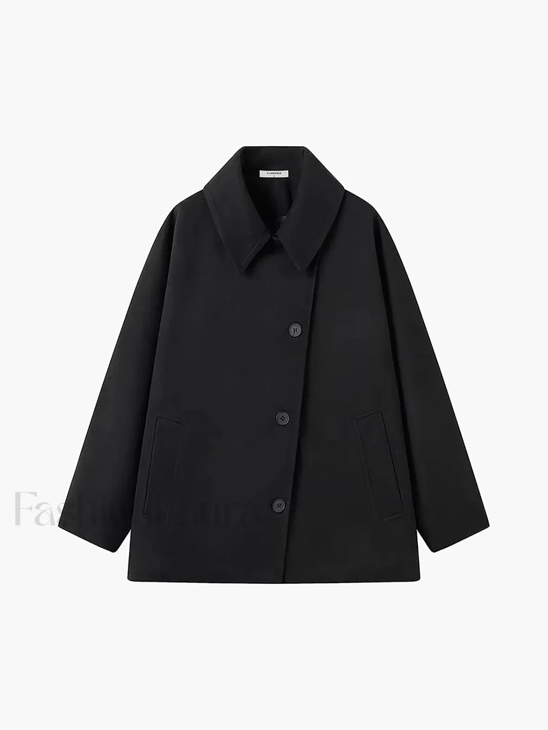 Solid Oversized Pocket Button Coat