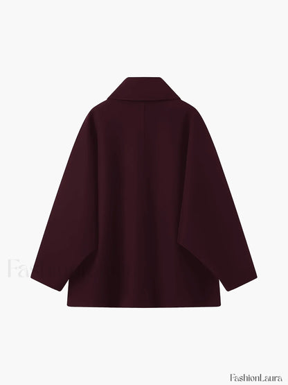 Solid Oversized Pocket Button Coat