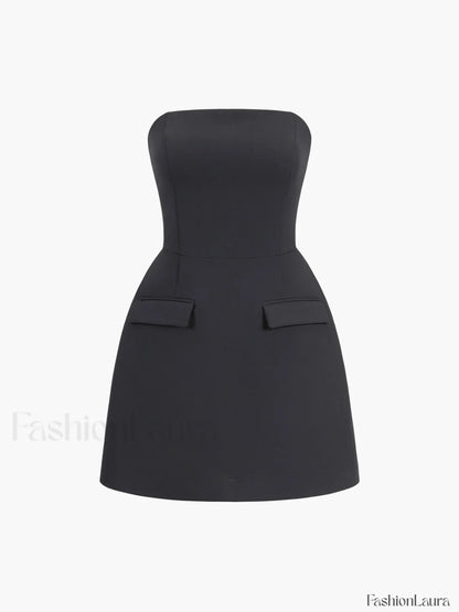 Solid Tube Mini Dress