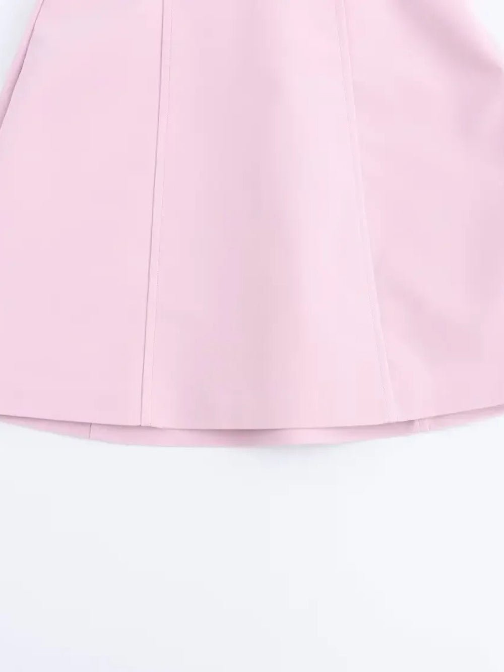 Pink Strapless Large Bow Front Princess Seam A-Line Mini Dress
