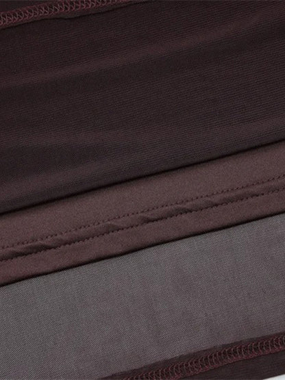 Coffee Cowl Neck Ruched Asymmetric Halter Neck Scarf Bodycon Maxi Dress