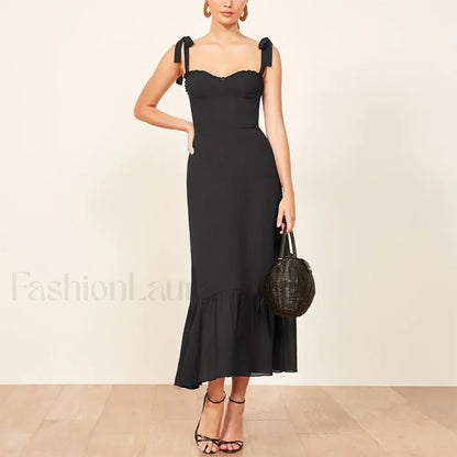 Sweetheart Tie-Strap Floral Dress