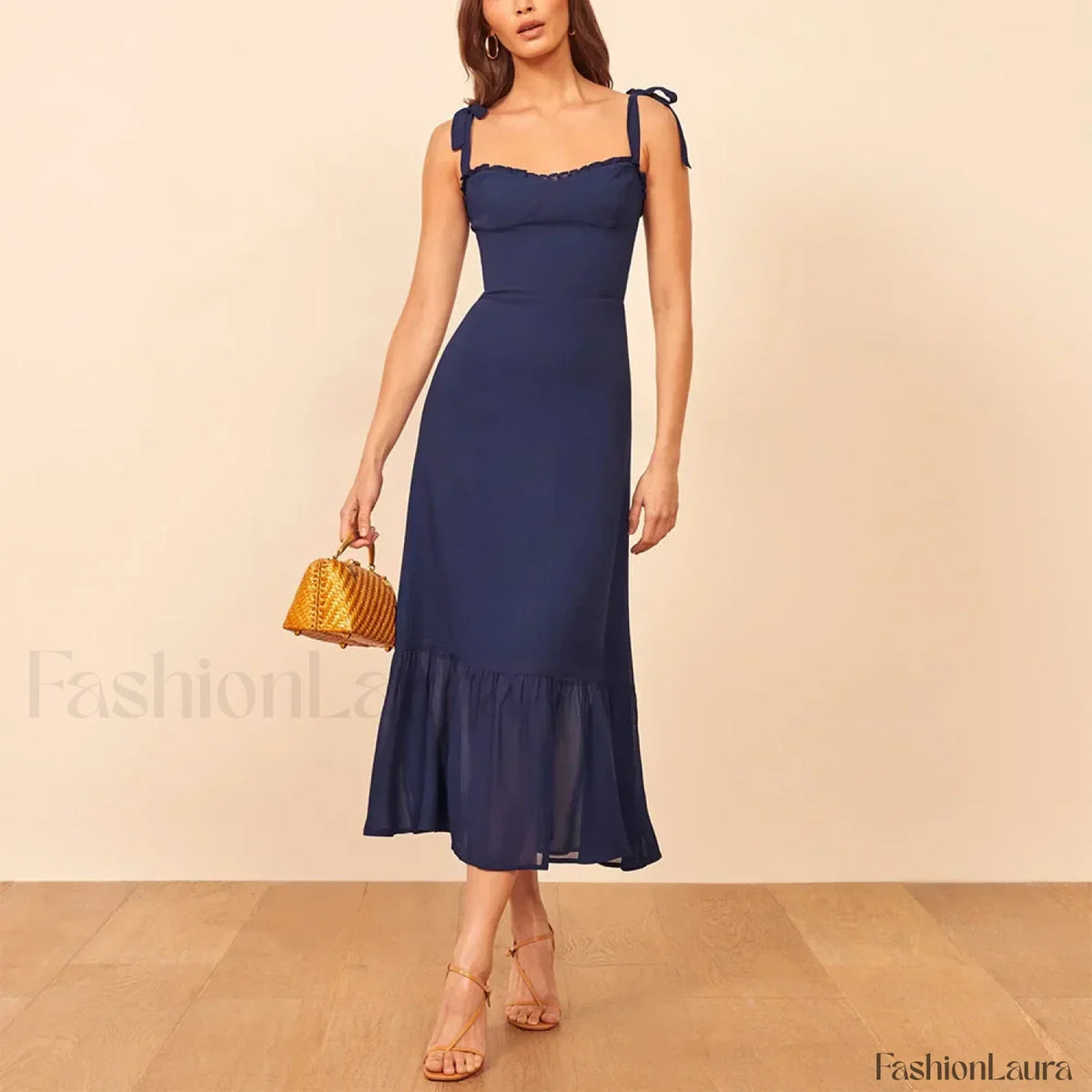 Sweetheart Tie-Strap Floral Dress
