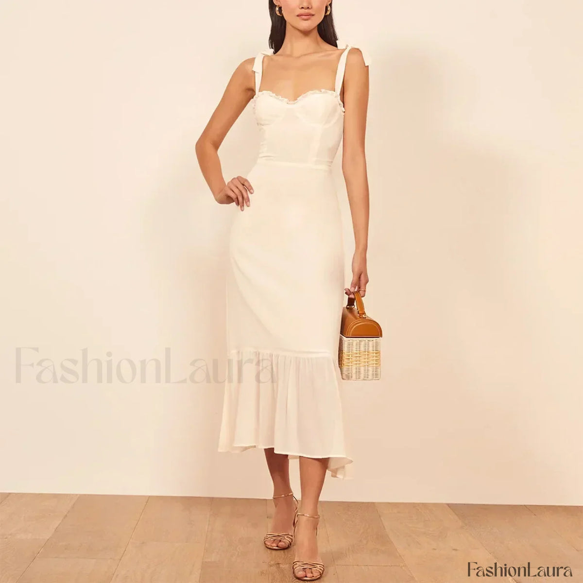 Sweetheart Tie-Strap Floral Dress