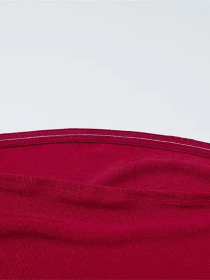 One Shoulder Ruched Side Drape Panel Maxi Dress