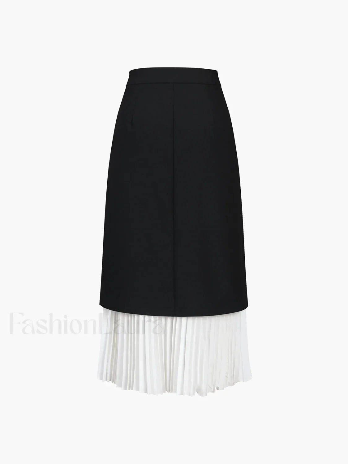 Two Tone Pleated Long Skirt