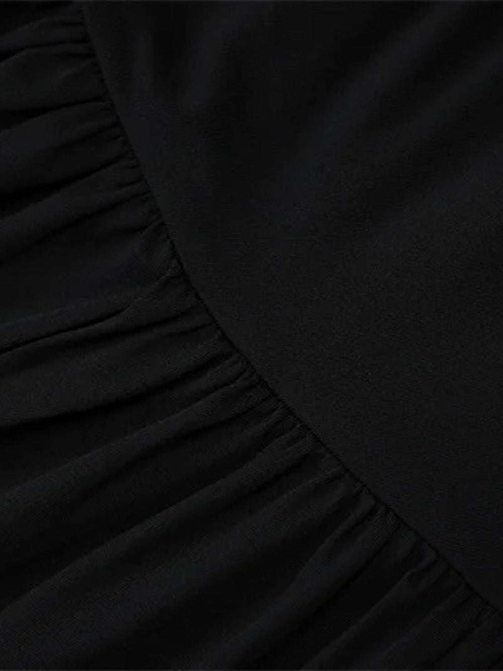 Black One Shoulder Ruched Bodice Pleated Drape Maxi Gown