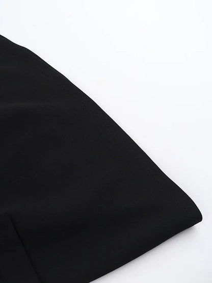 Off Shoulder Long Sleeve Princess Seam Pocket Flap A-Line Mini Dress