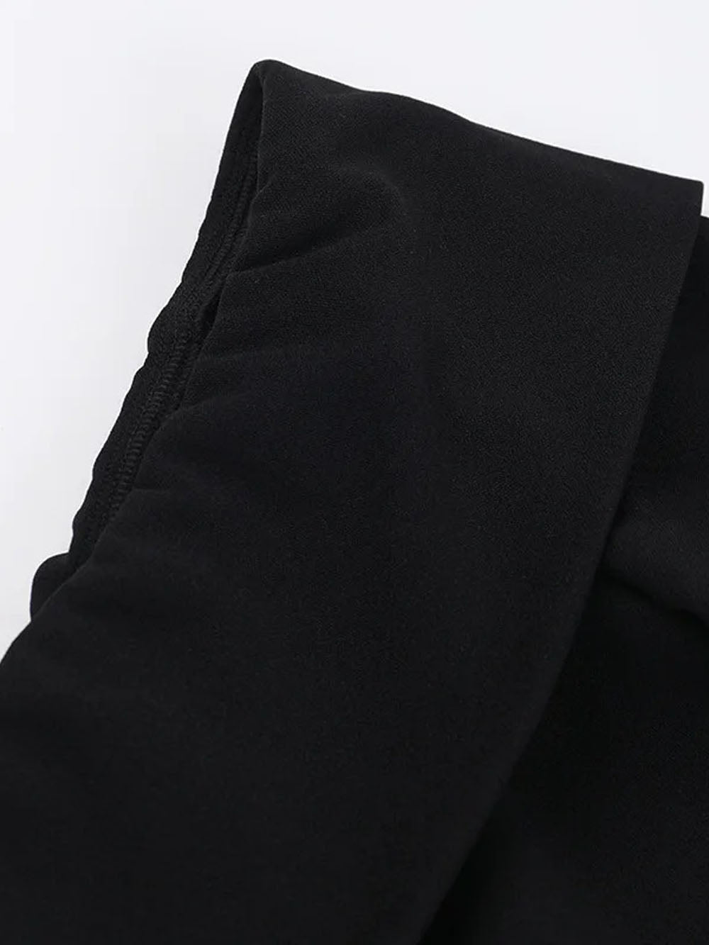 Off Shoulder Long Sleeve Princess Seam Pocket Flap A-Line Mini Dress