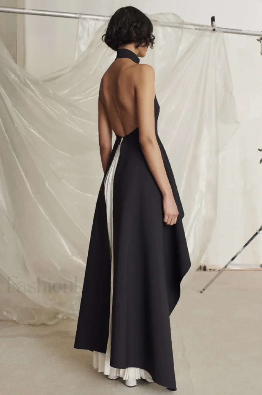 Victoria Layered Stylish Halter Gown Set