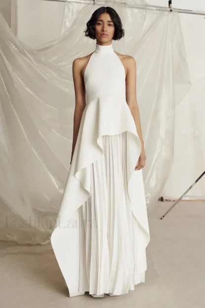 Victoria Layered Stylish Halter Gown Set