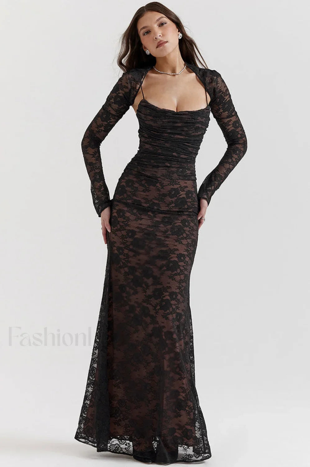 Vintage Cream White Charming Lace Maxi Dress