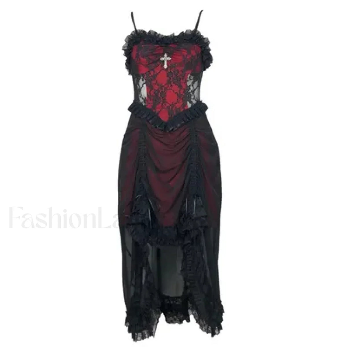 White Gothic Rope Lace Flying Sleeve Party Dress