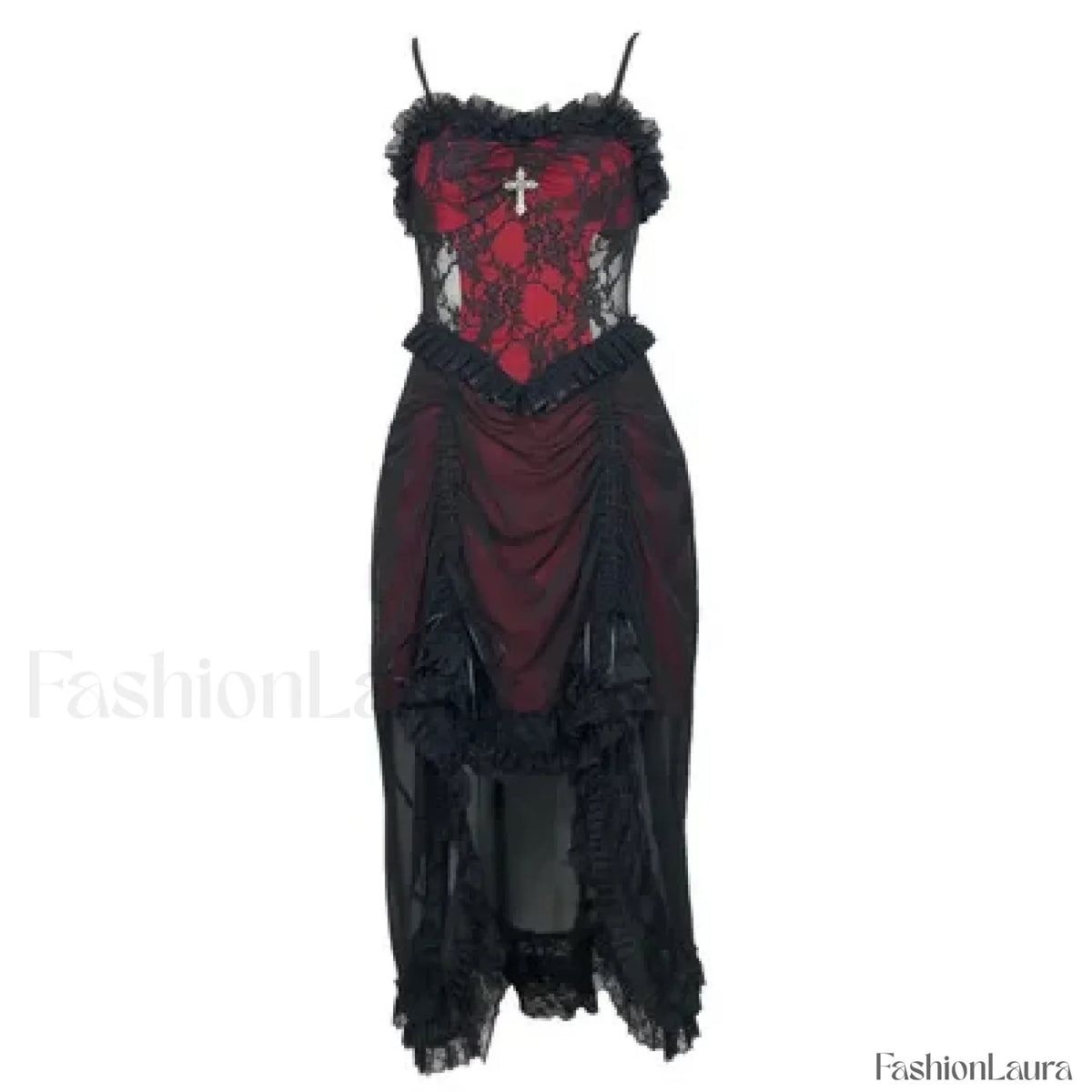 White Gothic Rope Lace Flying Sleeve Party Dress