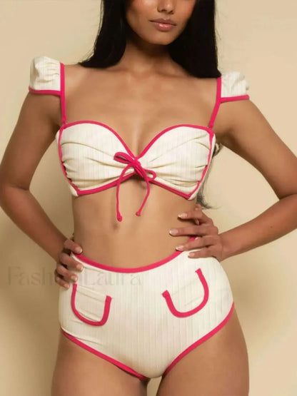 White Sport Style Bikini Set