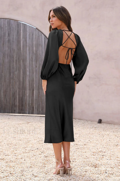 Wren Long Sleeve Charming Twist Maxi Dress