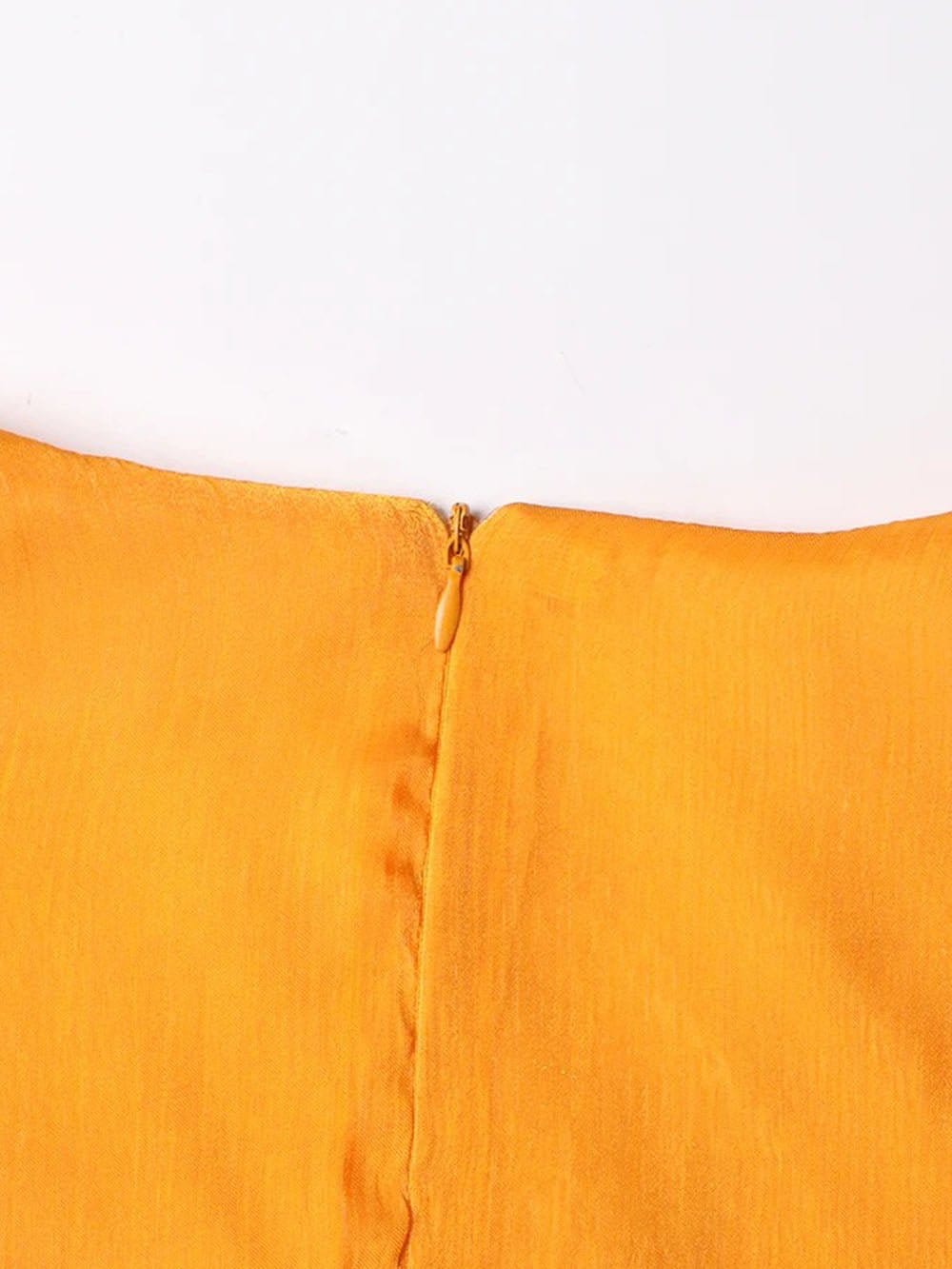 Pleated Deep V-Neck Puff Sleeve Belted A-Line Maxi Dress